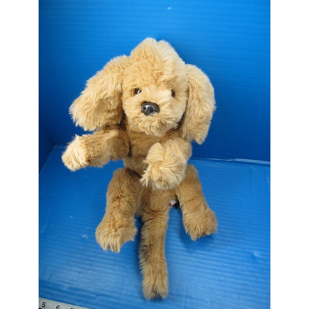 Vintage Gund MUTTSY Plush Puppy Dog Suede Paws 1985 14" Korea Floppy Brown